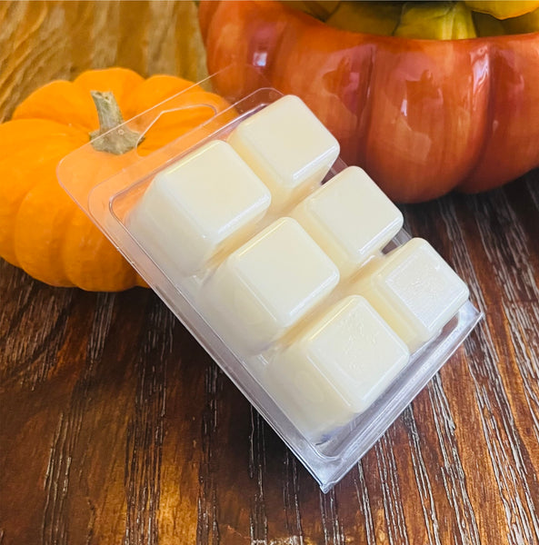 Fall Scented soy wax melts, 1 pack of 6 cubes, back view