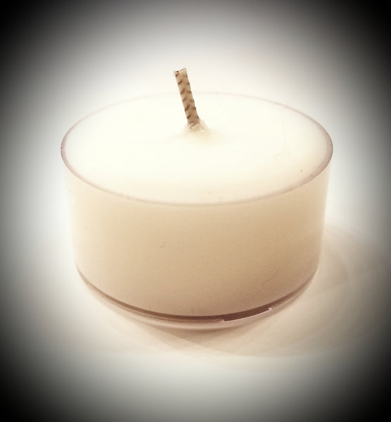 Soy Tealight Candles - 12 Unscented Tealights, Natural Soy Wax, Hand Poured into Clear Recyclable Cups