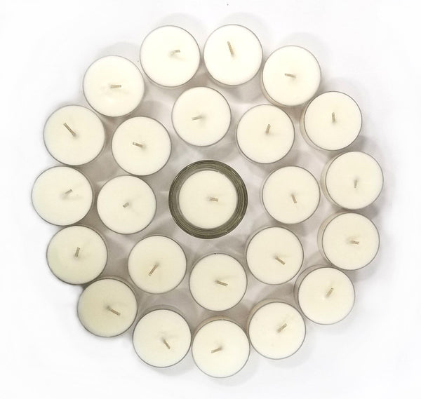 Candlemazing Tealights with 1 Clear Glass Tea light Holder