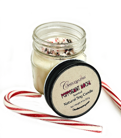 Candlemazing Peppermint Mocha scented soy candle